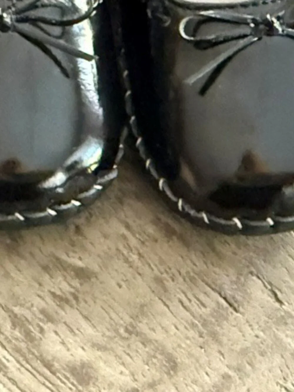 pediped Originals black patent shoe with bow
